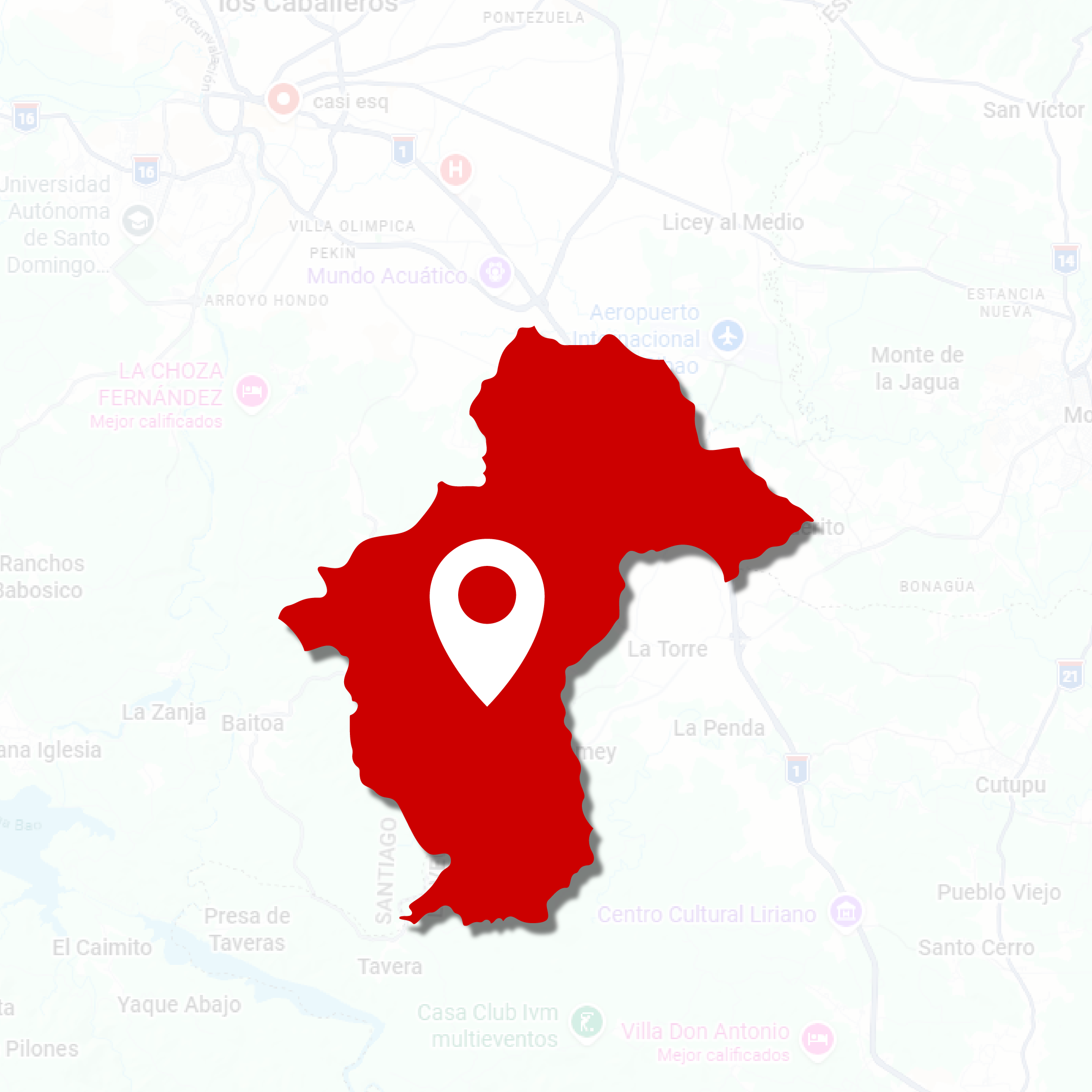Mapa Cibao Sur